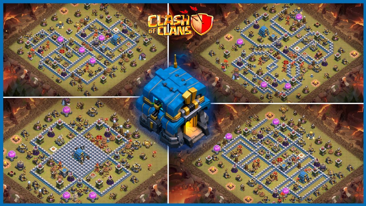 Top 5 melhores layouts para cv12! Nem cv13 derruba😎 #clashofclans