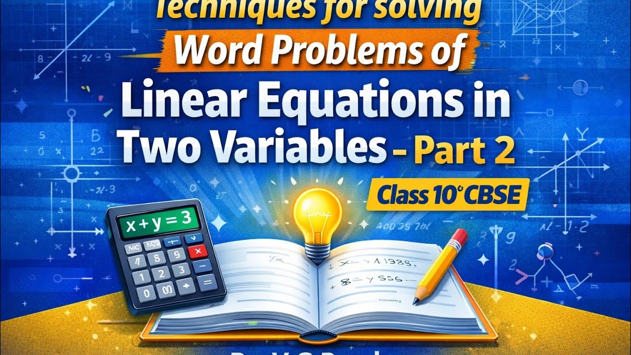Linear Equations in Two Variables, Class 10th CBSE - Part 2
