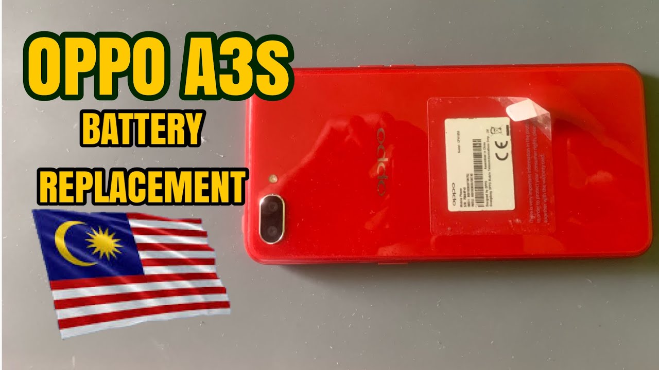 Oppo A3s (CPH1853) Battery Replacement How To Open Back Cover