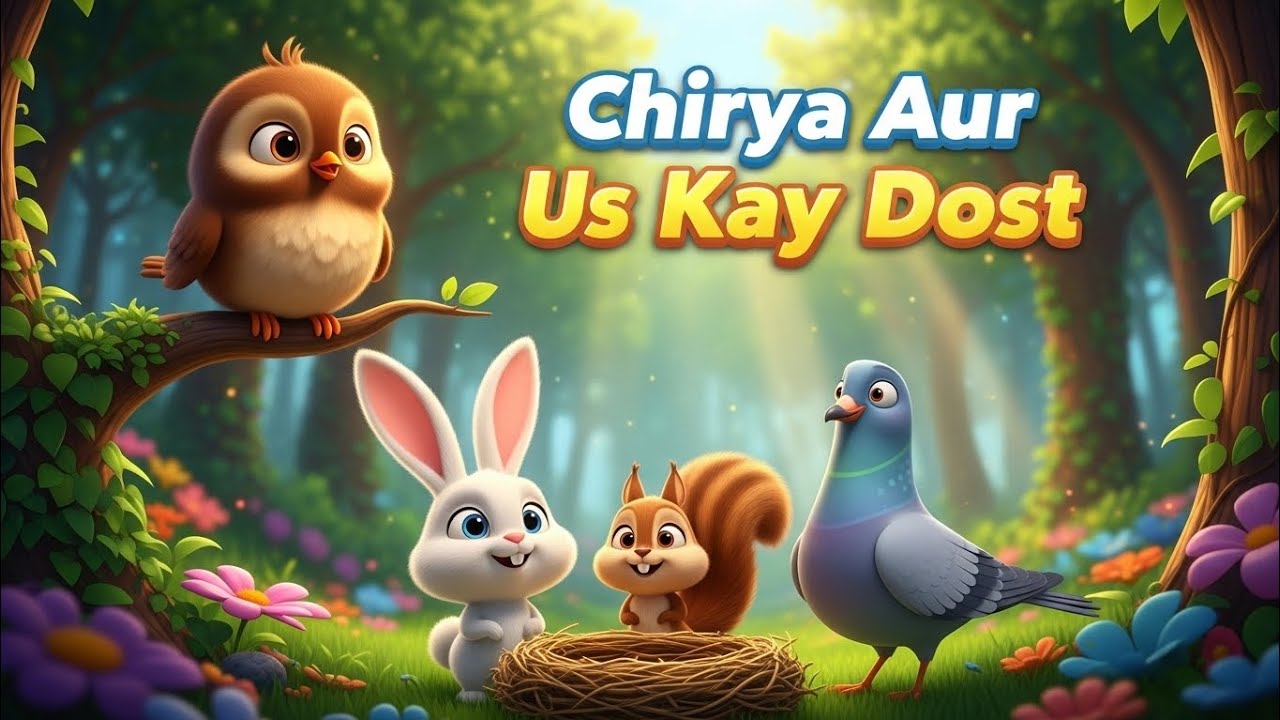 Chirya Aur Us Ke Dost | Khubsurat Dosti Ki Kahani | Moral Story for Kids | Urdu Kids Story