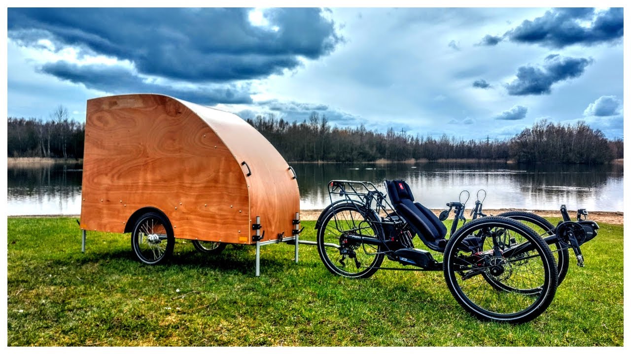 Erste kleine TESTFAHRT mit AZUB Ti-FLY X und i:woody | Fahrradwohnwagen