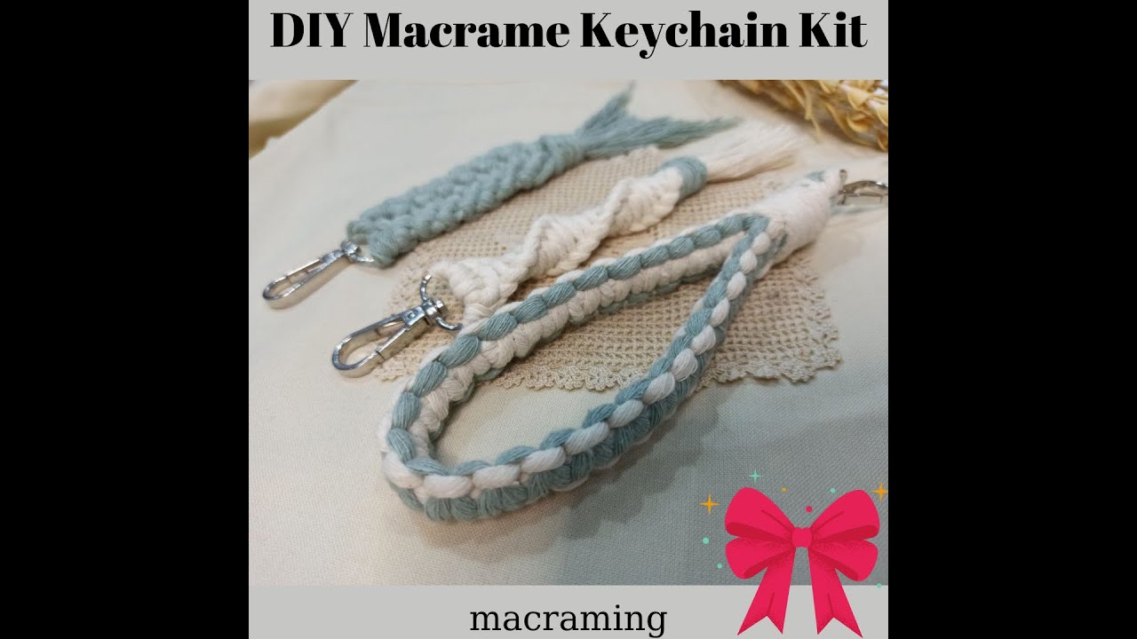 DIY MACRAME KEYCHAIN KIT - SPIRAL, WRISTLET, MERMAID TAIL KEYCHAIN #6