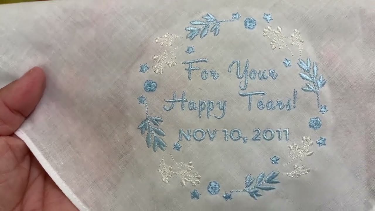 Embroidering Handkerchiefs - Great Gifts for Special Events