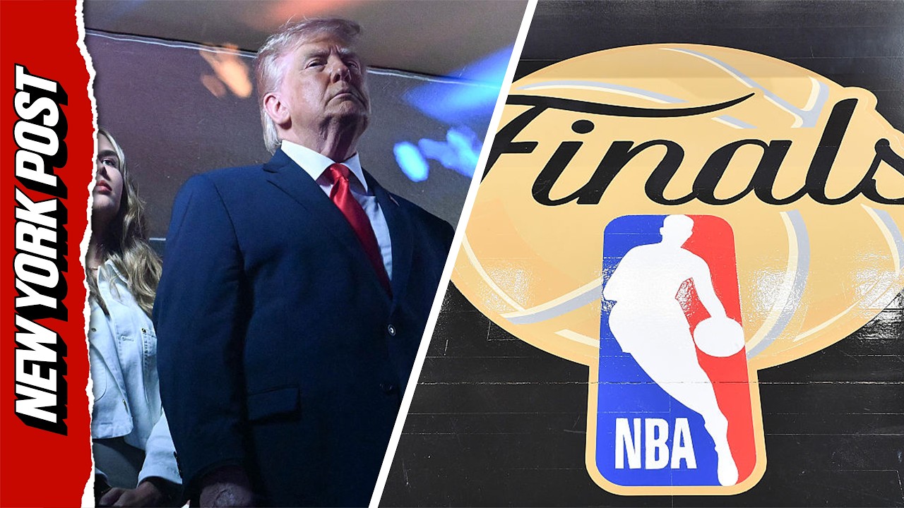 President Trump Cheers On Knicks While Attending Game 3 Of NBA Finals