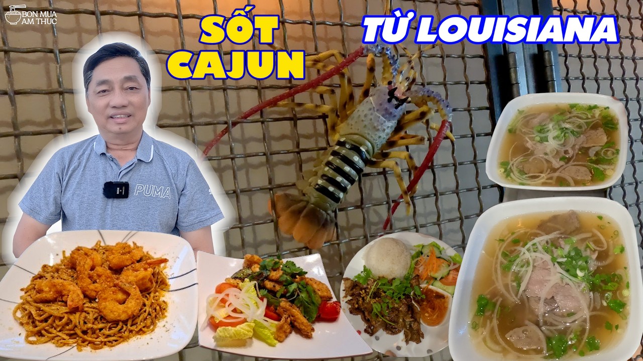Kế bên Đá Viên coffee, Tiệm phở Việt và các món ăn Mỹ với sốt cajun từ Louisiana, Vợ nấu chồng bưng