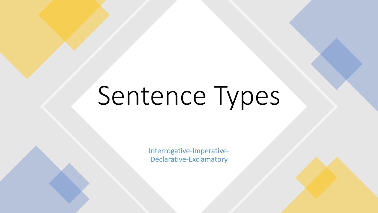Sentence functions - declarative, exclamatory, imperative, interrogative - A Level English Language