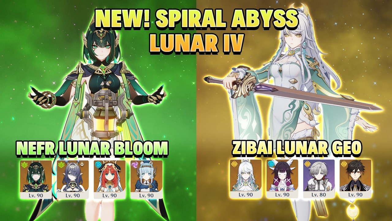 NEW ABYSS | C0 Nefer & C0 Zibai | Spiral Abyss Lunar IV Floor 12 36-Stars | Genshin impact 6.3