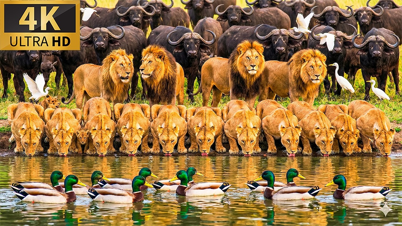 African Savanna 4K 🐘 The Survival Journey of the Great Herbivores with Cinematic Nature Sounds