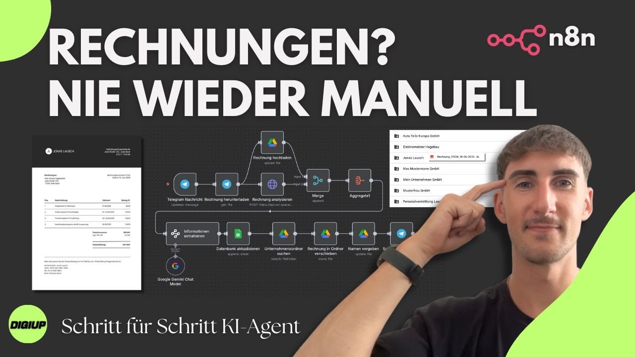 Rechnungen automatisch sortieren? So macht’s mein KI-Agent über Telegram.