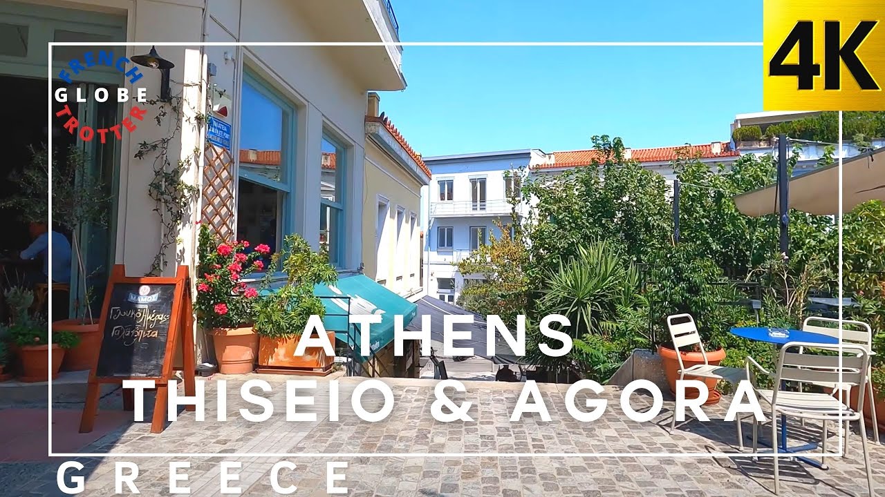 Greece ATHENS Walk 🇬🇷 Thiseio &mdash; Ancient Greek Agora [4K] &Theta;&eta;&sigma;&epsilon;ί&omicron; ἀ&gamma;&omicron;&rho;ά agor&aacute;