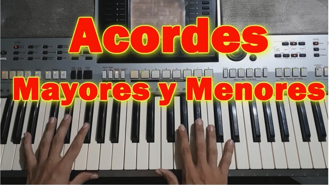 como hacer ACORDES Mayores y Menores en piano facil | Tutorial