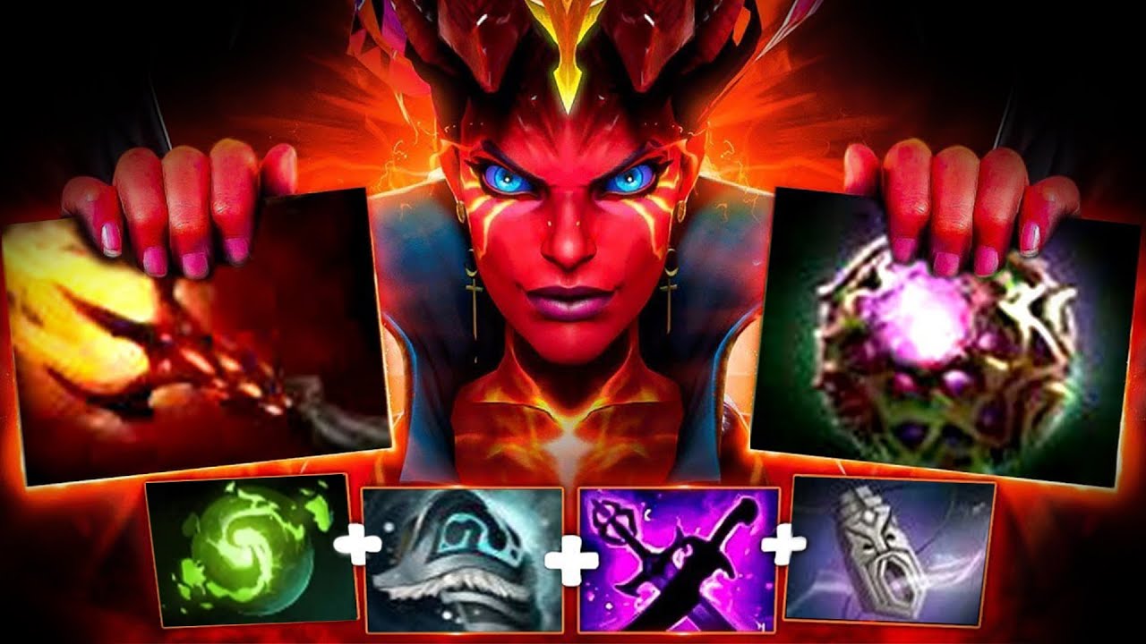 КВОПА от 16.000 ММР МИДЕРА.. All in в урон | Queen of Paint Dota 2