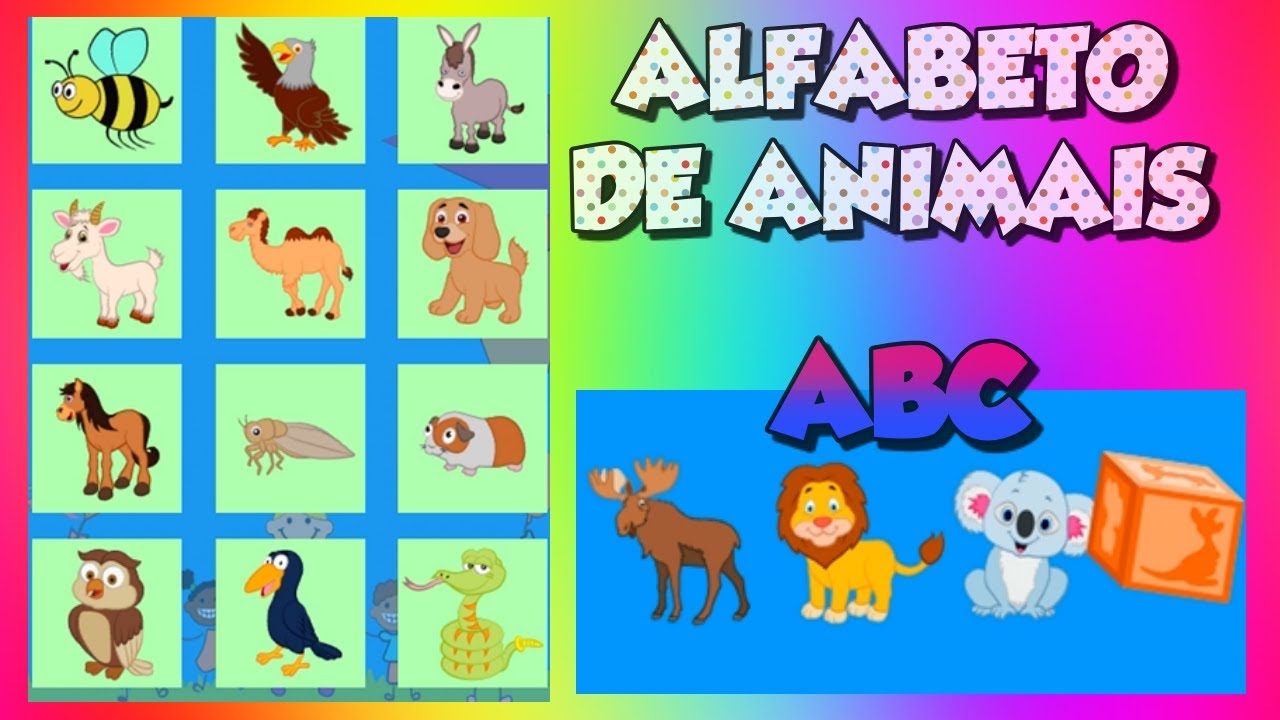 ALFABETO DE ANIMAIS PARA CRIAN&Ccedil;AS | Aprendendo o alfabeto de forma divertida | Historinha do dia