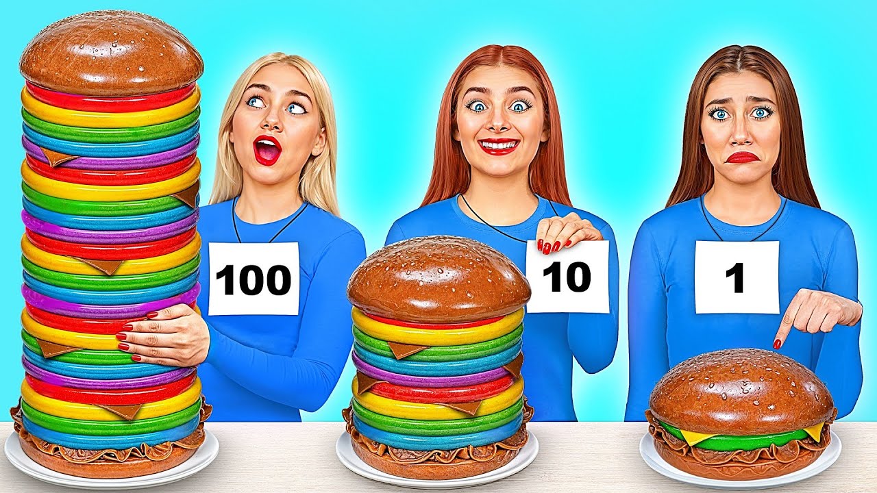 100 Слоев Еды Челлендж | Фантастические Лайфхаки с Едой от TeenDO Challenge