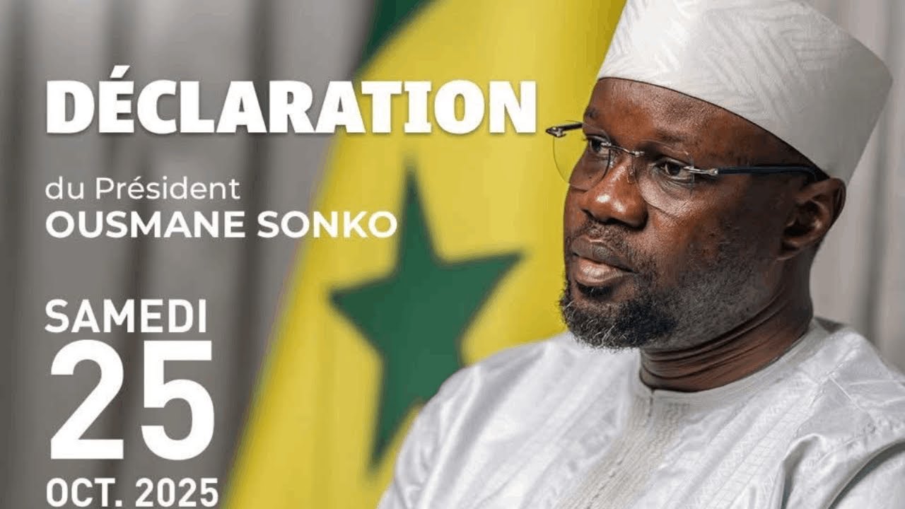 🔴[Direct] Grande d&eacute;claration du pr&eacute;sident Ousmane Sonko...