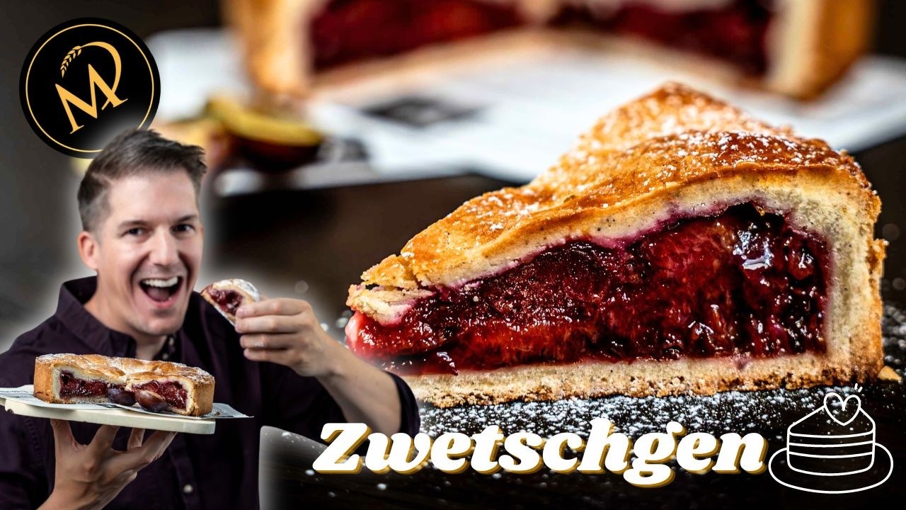 Der Beste gedeckte Zwetschgenkuchen / Zwetschgen Kuchen mit M&uuml;rbeteig