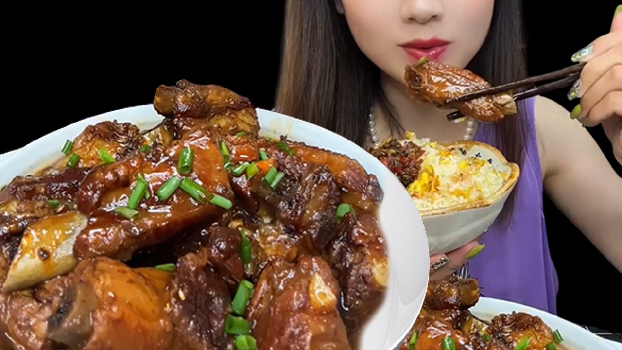 PORK RIBS MUKBANG | Sweet and sour pork ribs