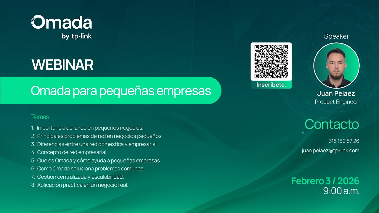 Omada para pequeñas empresas con Omada | Webinar TP-Link