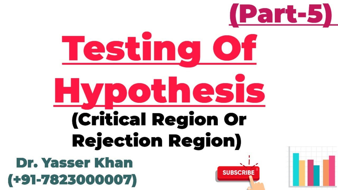 Testing Of Hypothesis - Critical Region Or Rejection Region (Part Five)