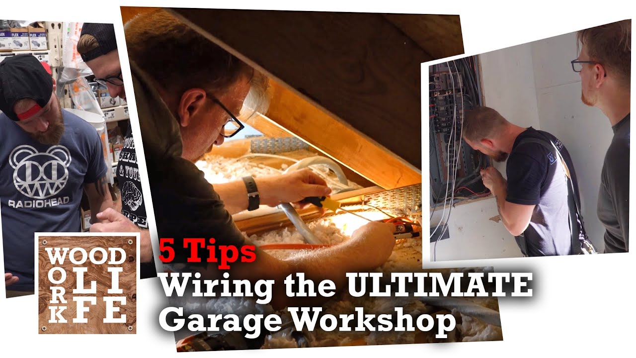 5 Tips for Wiring the ULTIMATE Garage Workshop w/ ElectricianU | Shop Tips