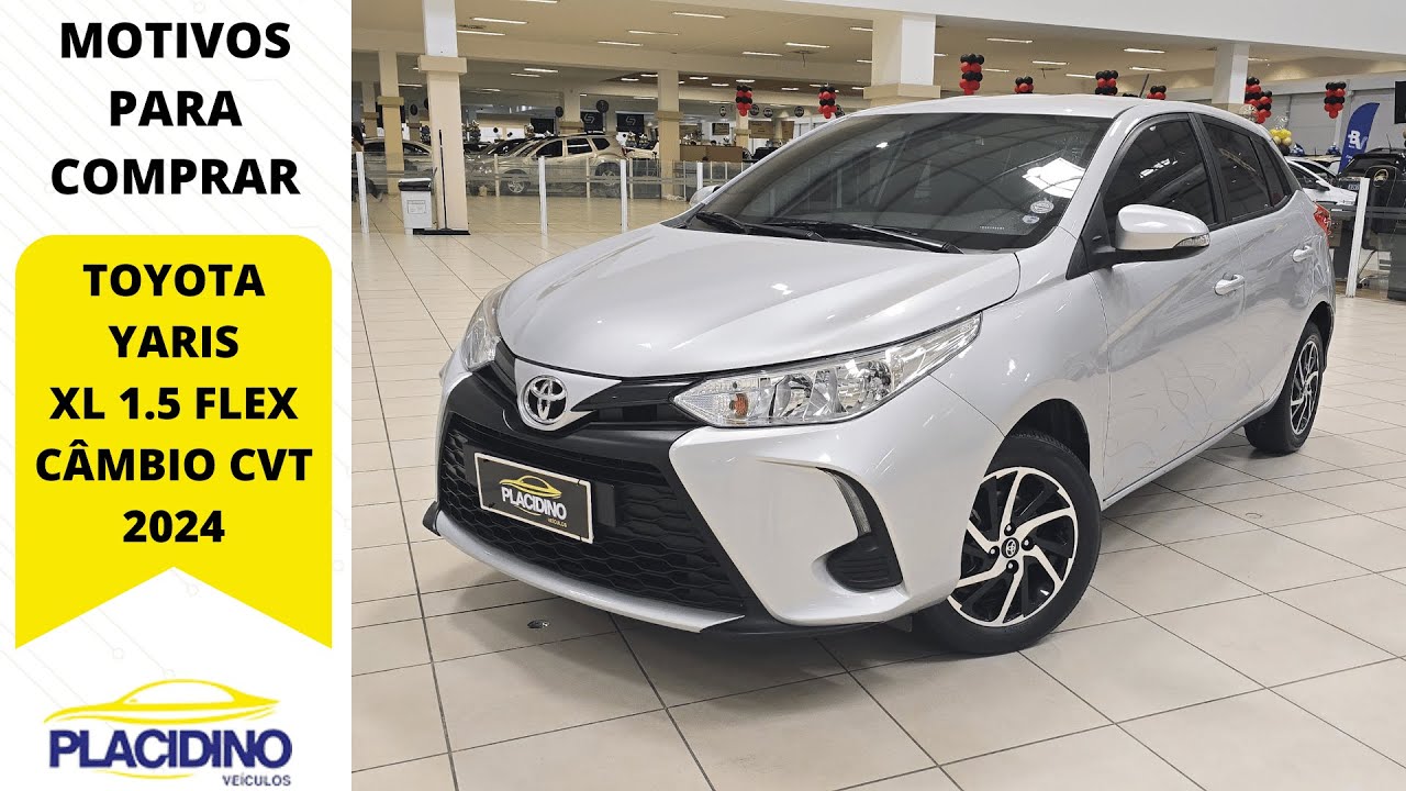 TOYOTA YARIS XL 1.5 AUTOMATICO CVT ANO 2024 LINDO ECONOMICO BEM EQUIPADO E SUPER DURAVEL