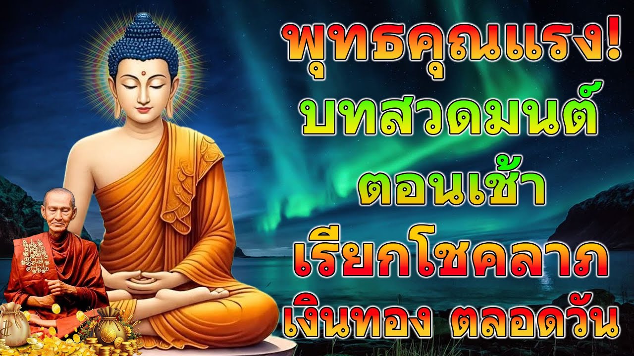 พุทธคุณแรง! บทสวดมนต์ตอนเช้า เรียกโชคลาภ เงินทอง ตลอดวัน🙏แค่เปิดฟัง เมื่อประตูเปิด โชคลาภเข้ามาทันที
