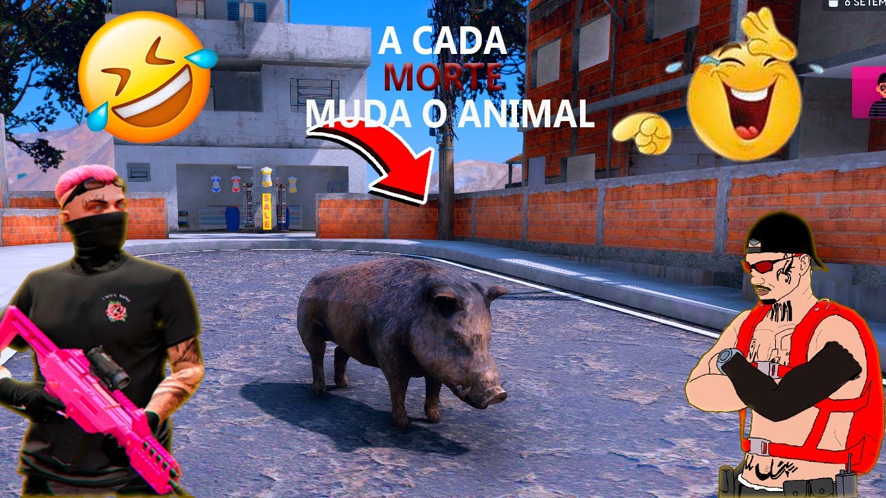 GTA RP  -  CADA VEZ QUE EU M0RRER VIRO UM ANIMAL!!!