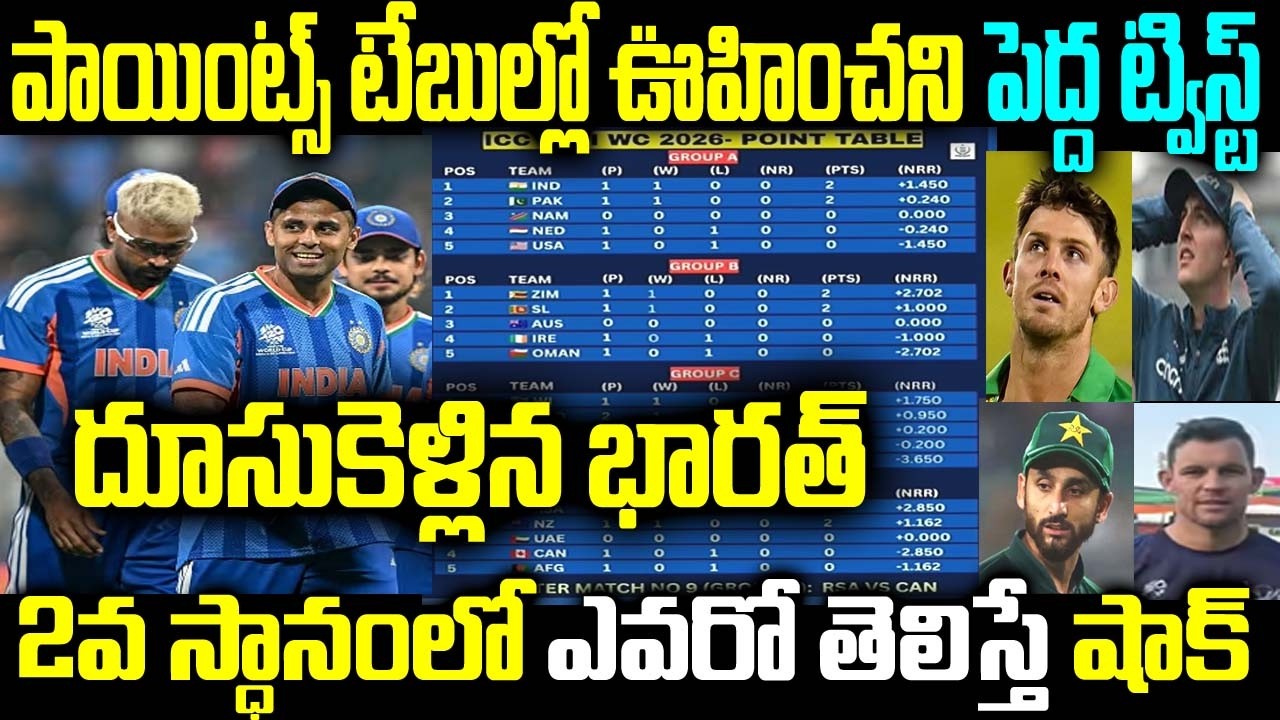 పాయింట్స్ టేబుల్లో ఊహించని పెద్ద ట్విస్ట్ దూసుకెళ్లిన భారత్ 2వ స్థానంలో ఎవరో తెలిస్తే షాక్