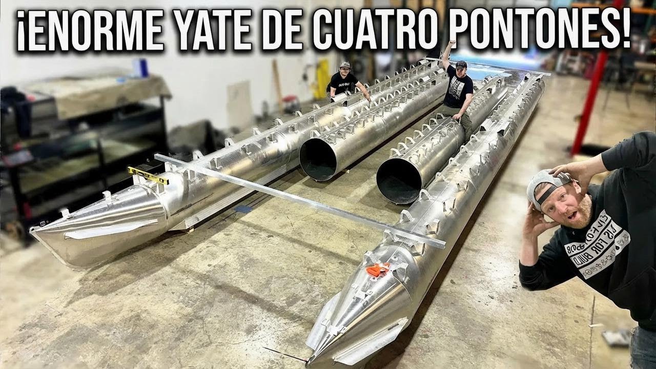 Construimos un yate pontón gigante: soldando flotadores enormes para nuestro mayor proyecto