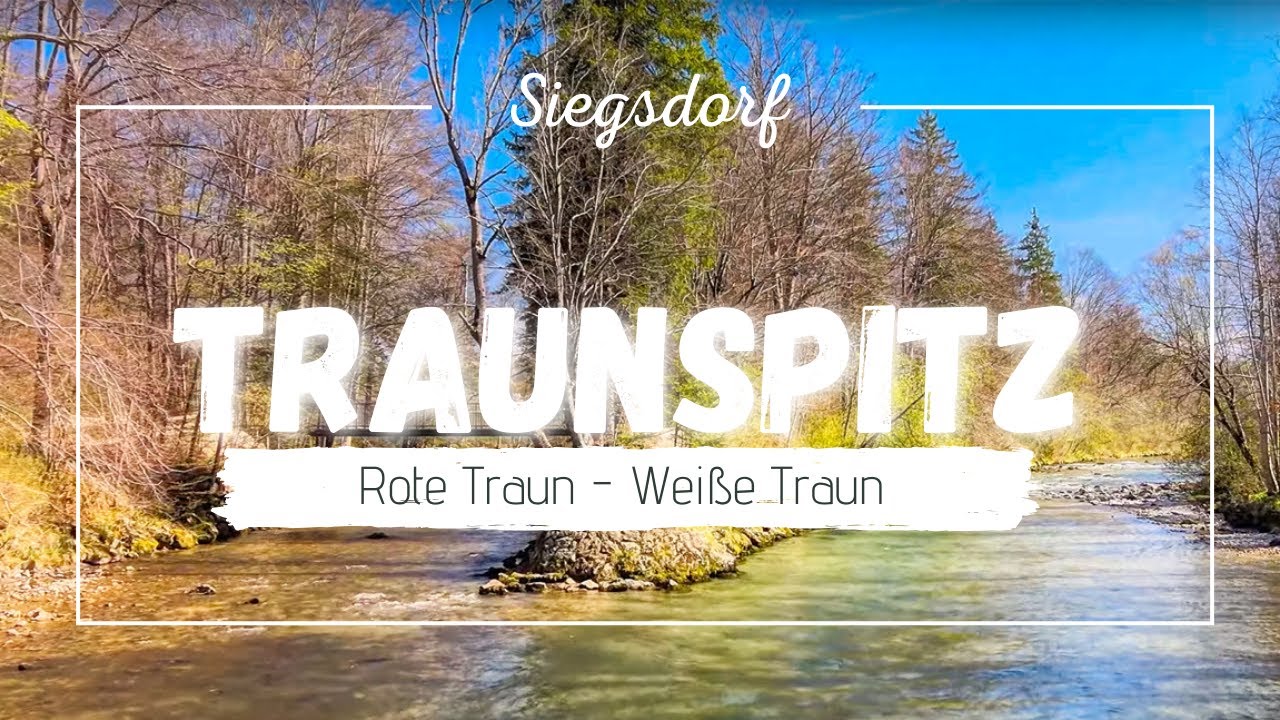 Traunspitz in Siegsdorf, hier flie&szlig;t die rote Traun mit der wei&szlig;en Traun zusammen.