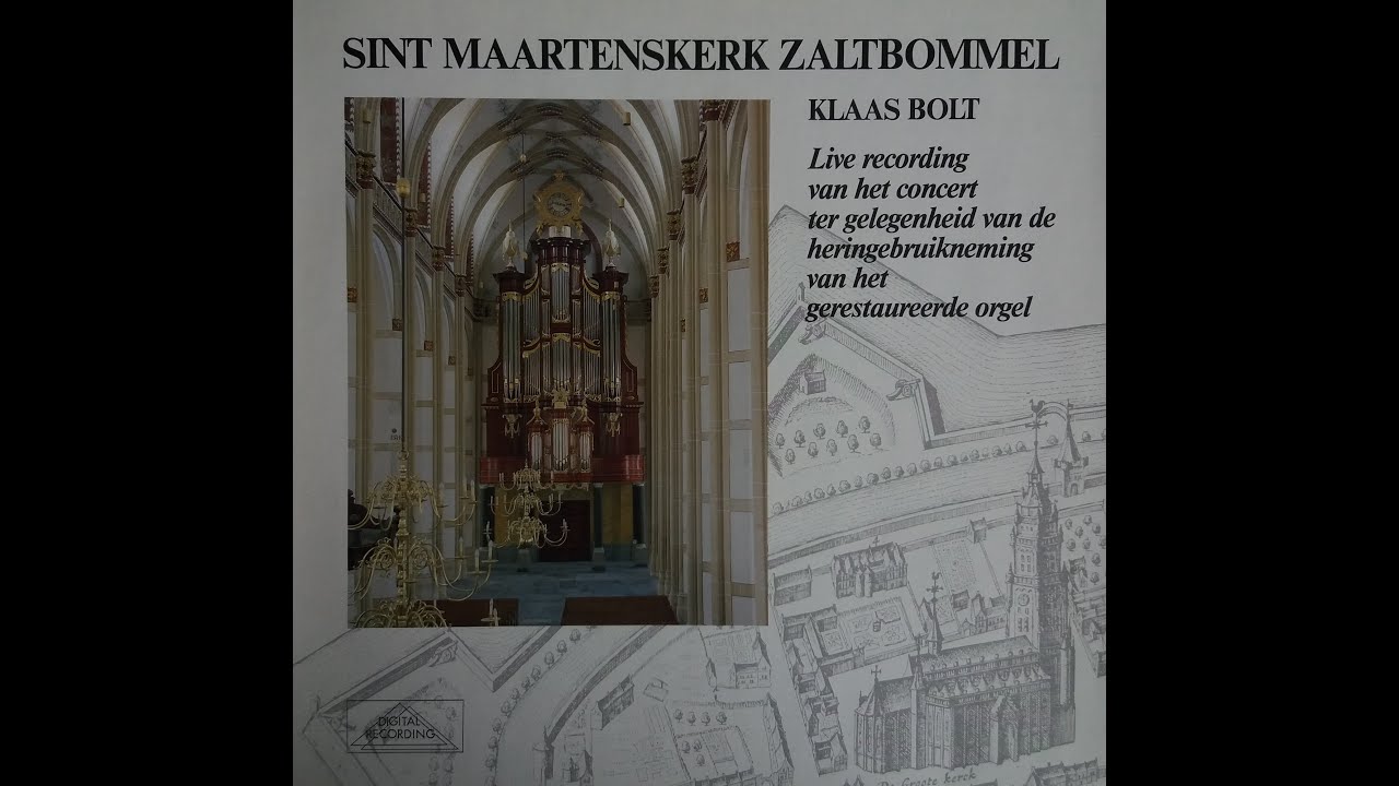 Klaas Bolt op het orgel van de Sint Maartenskerk te Zaltbommel
