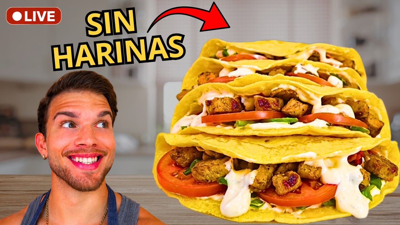 CREPES DE POLLO SIN HARINAS 🌯 Chucrut Probiótico (Low Carb & High Protein) | EN VIVO