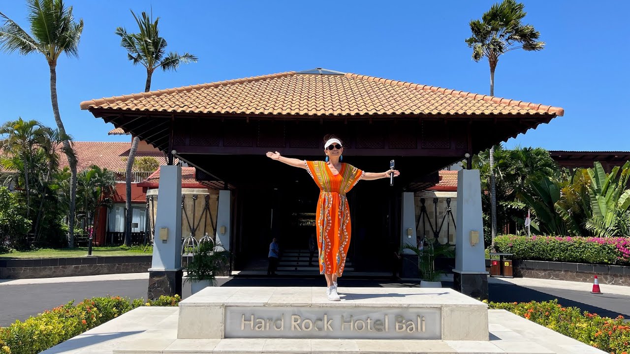 Walking tour at Hard Rock Hotel Kuta, Bali Indonesia Travel Video