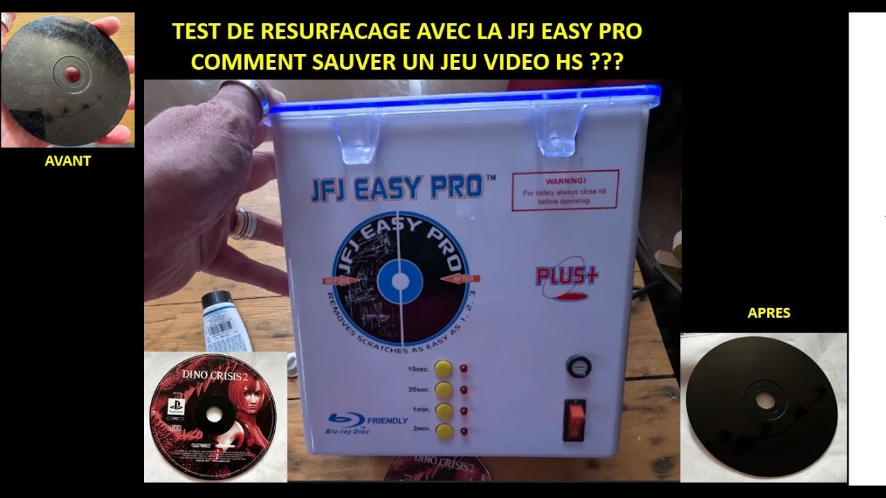 TEST DE LA JFJ EASY PRO COMMENT REPARER UN JEU VIDEO RAYE QUI NE PASSE PLUS