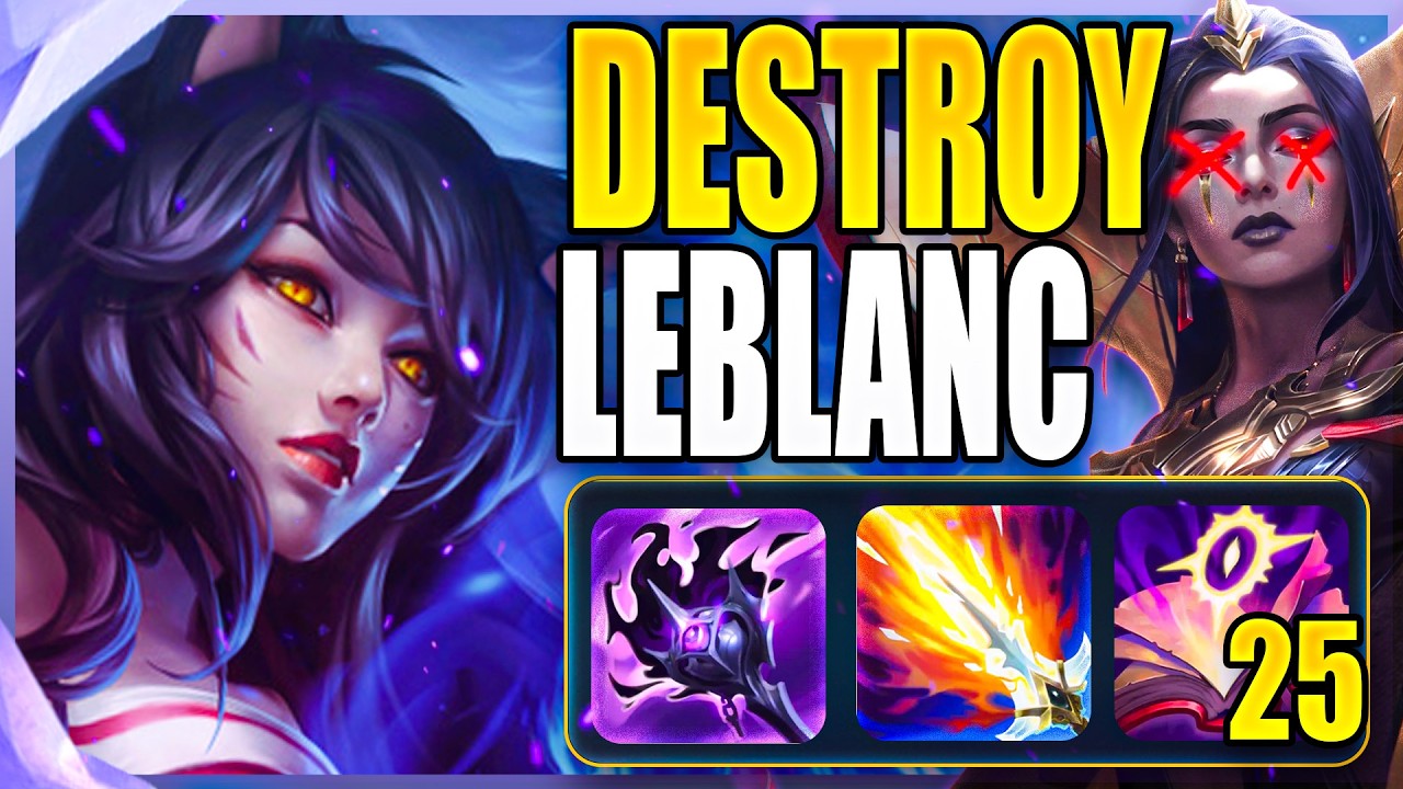 Как Ahri 1-го ранга УНИЧТОЖИЛА LeBlanc на линии