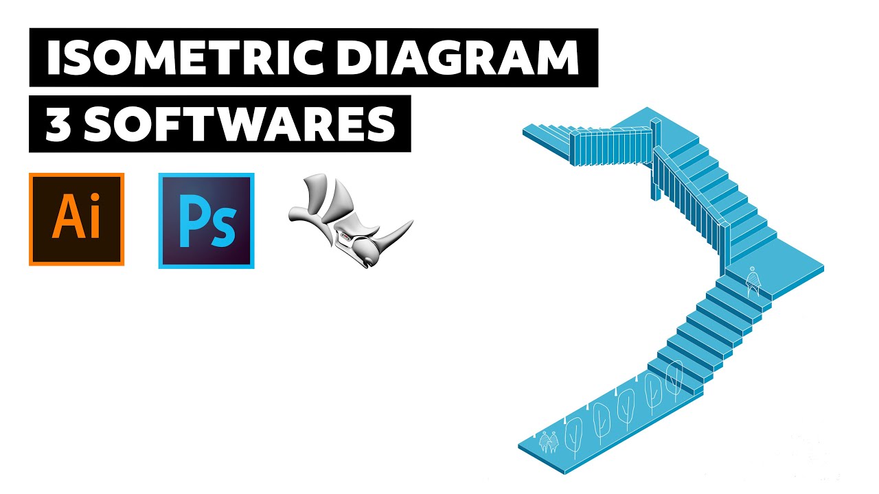 I used 3 Different Softwares to do a ISOMETRIC DIAGRAM - Rhino, illustrator, photoshop