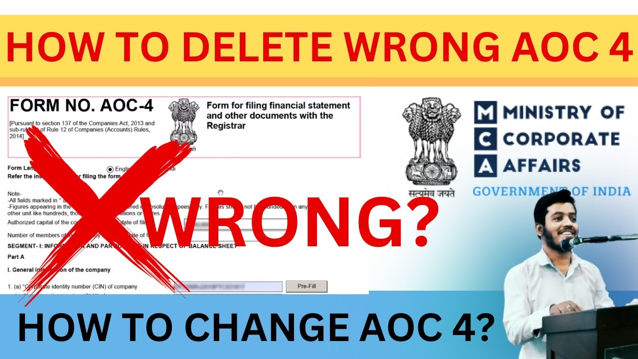 WRONG AOC 4 / MGT 7A FILED | HOW TO RECTIFY AOC 4 MGT 7A | HOW TO RESUBMIT AOC  MGT 7A | SYNOPSIS 24