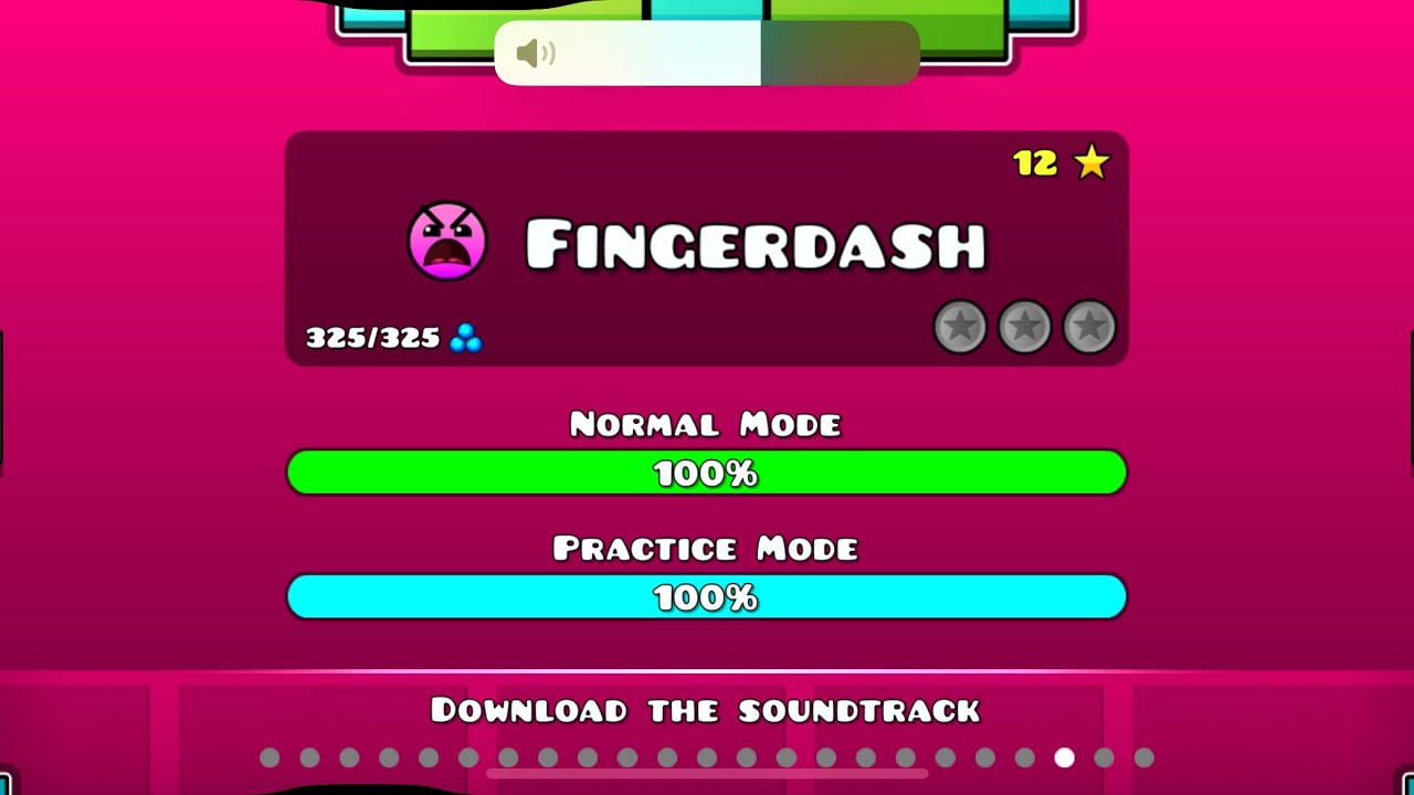 Fingerdash full 0-100 | geometry dash no coins