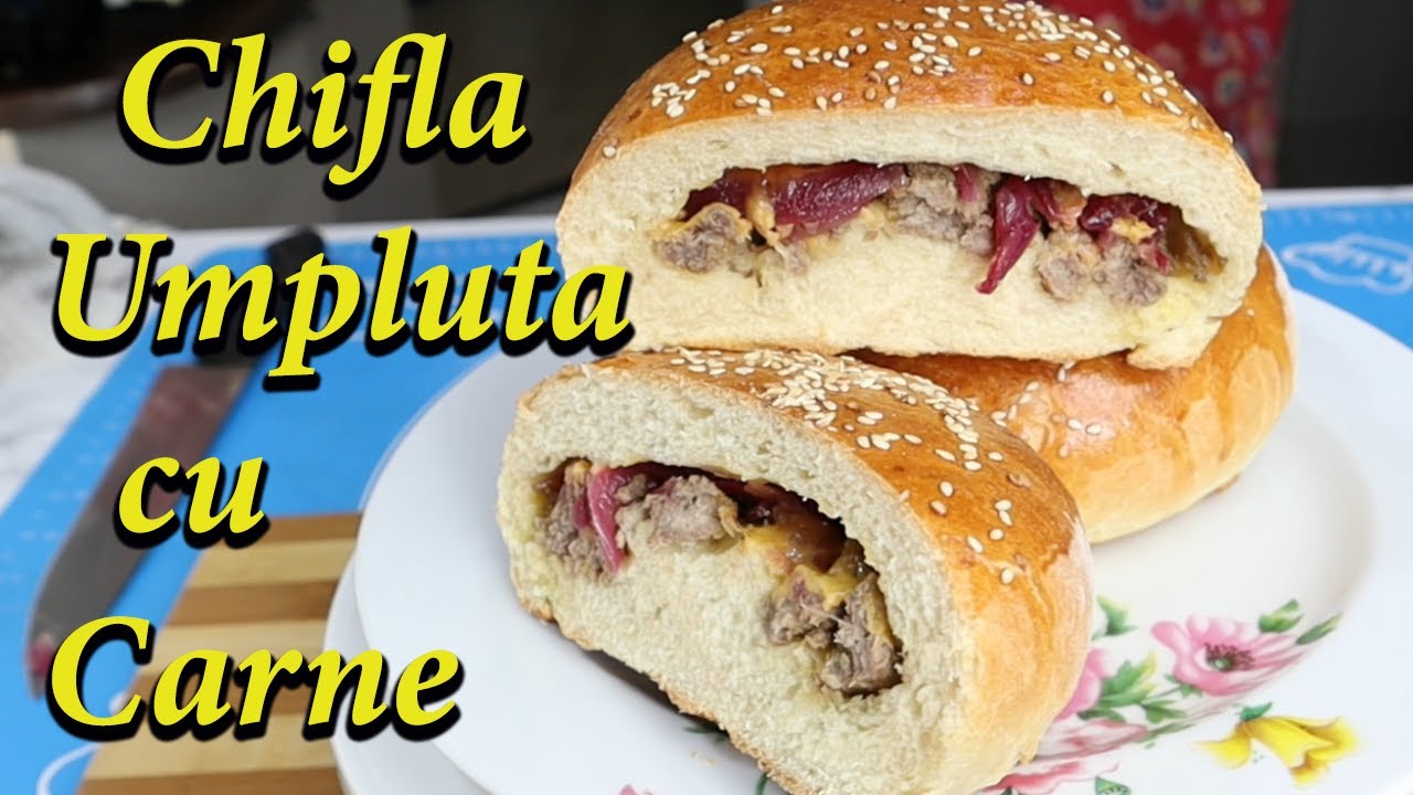 Chifle Umplute cu Carne Tocata - preparat ideal pentru pachet la lucru,sau scoala.