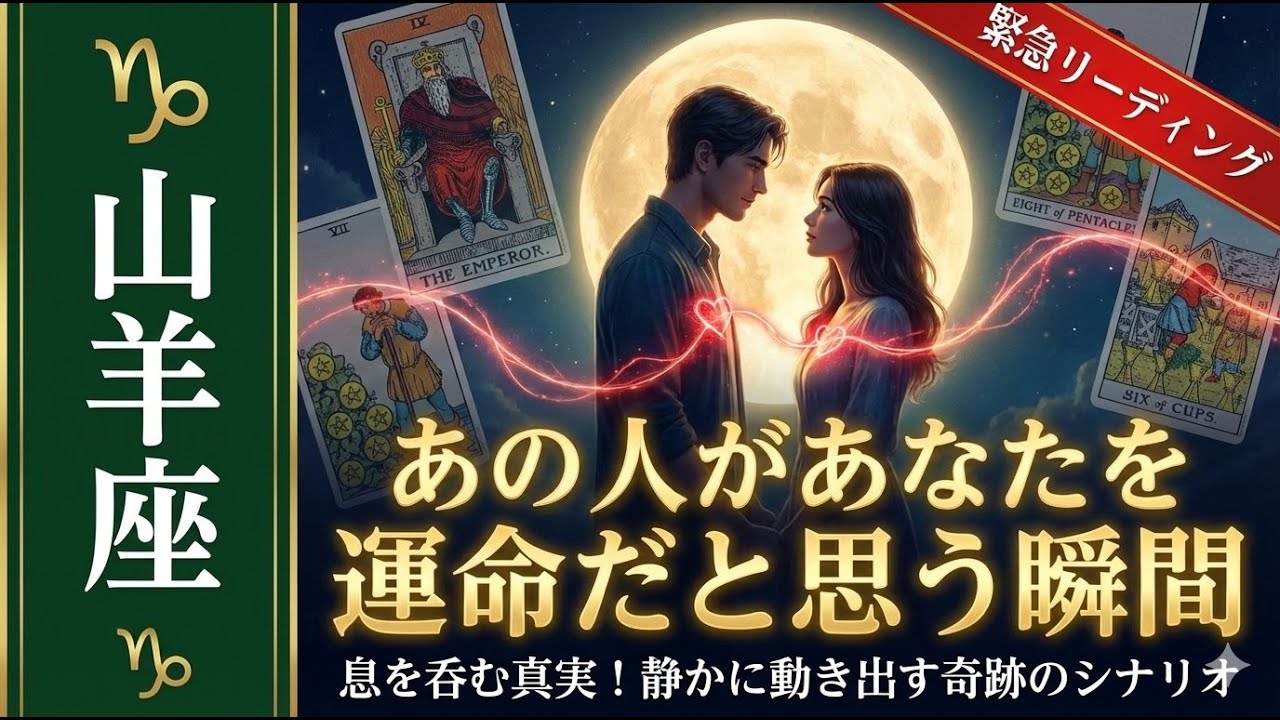 【山羊座×恋愛】※驚きの展開※ 正直、視えすぎちゃって震えました💦あの人があなたを「生涯のパートナー」だと確信した瞬間伝えます✨