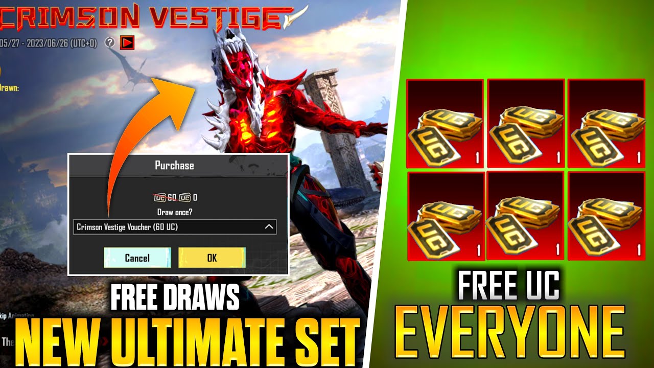 0 UC Spin New ultimate set | Free UC For Everyone | New Ultimate Spin Opening | Free UC Event Pubg