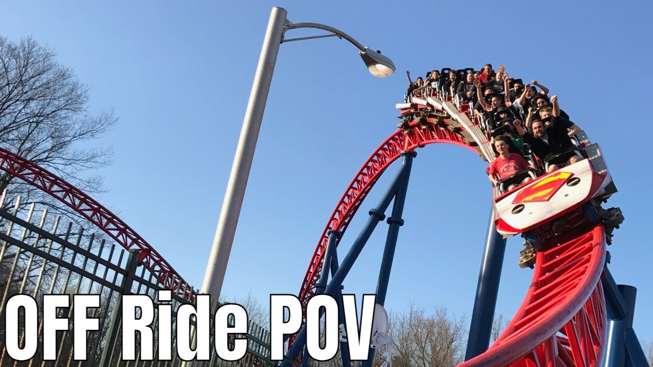 Superman The Ride (Off Ride POV)- Six Flags New England, Agawam, MA