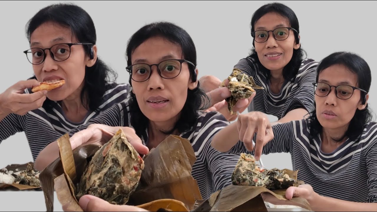 Makan botok daun singkong 