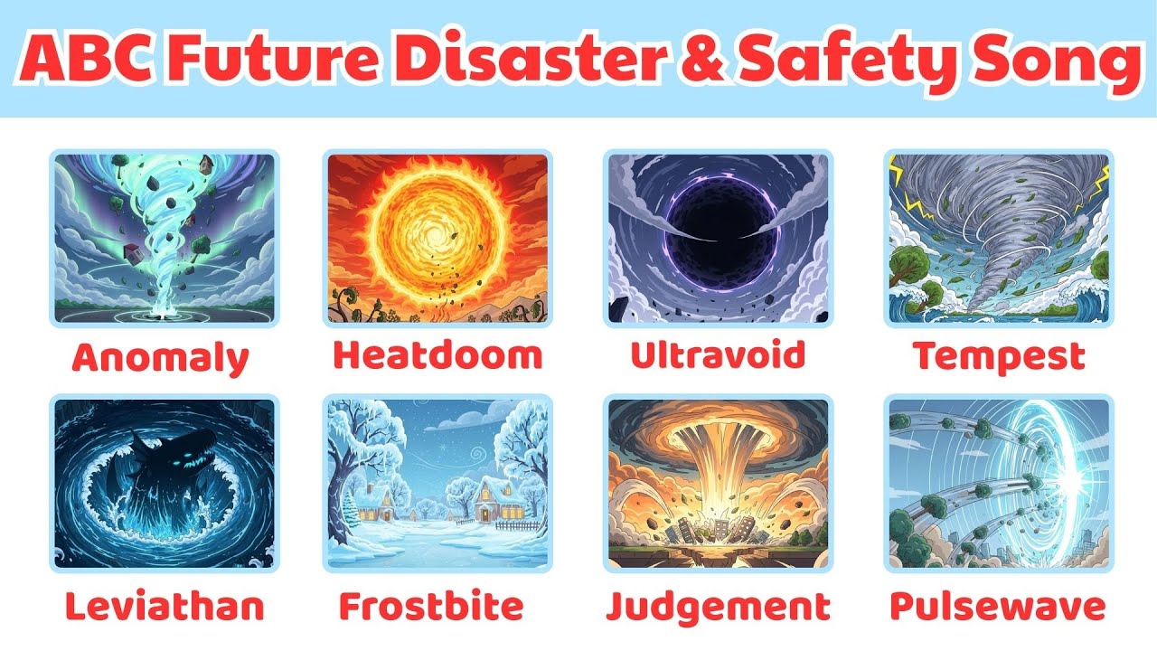 🌍 ABC Future Disasters Song for Kids | Learn A&ndash;Z Safety & Future Disaster Names | gon gon edu 🚨