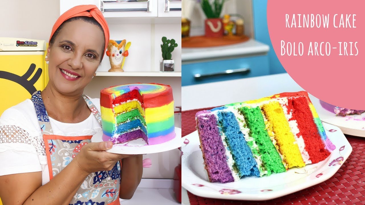 COMO SURPREENDER AS CRIANÇAS COM ESTE BOLO INCRÍVEL - RAINBOW CAKE