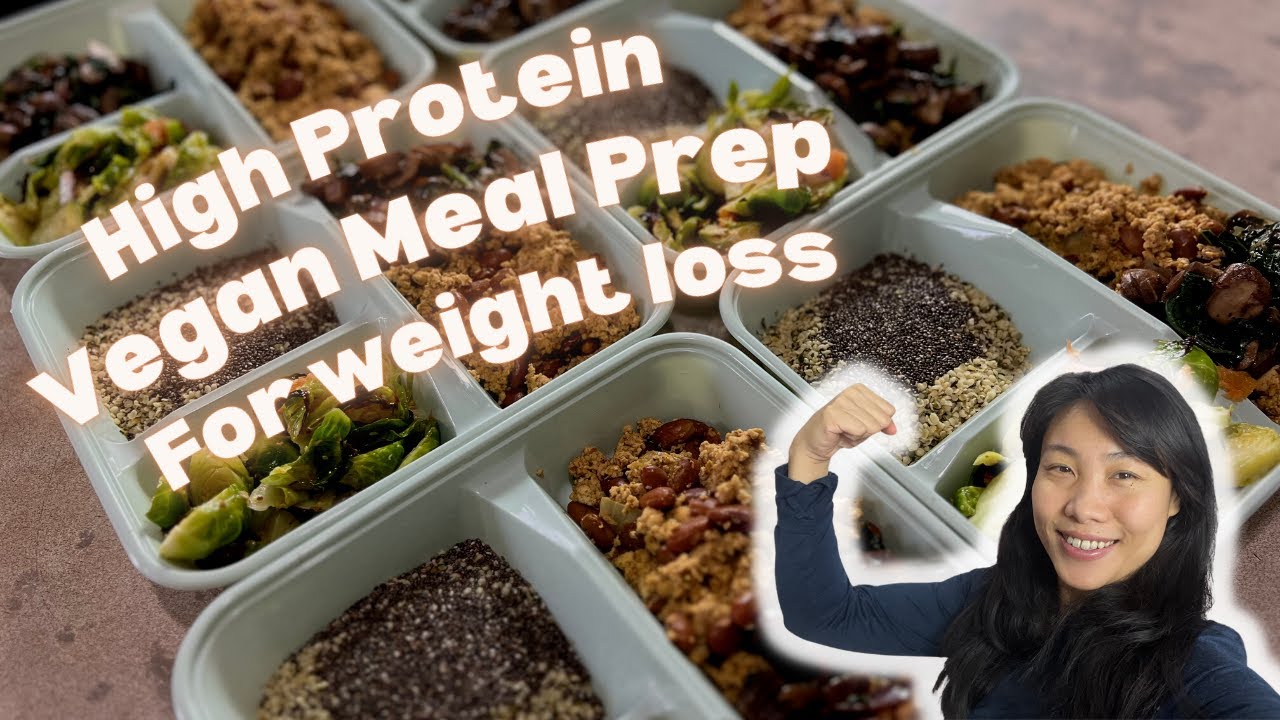 HIGH PROTEIN Vegan Meal Prep for Weight Loss | Plant Based Recipes | Weight Loss Journey 2024