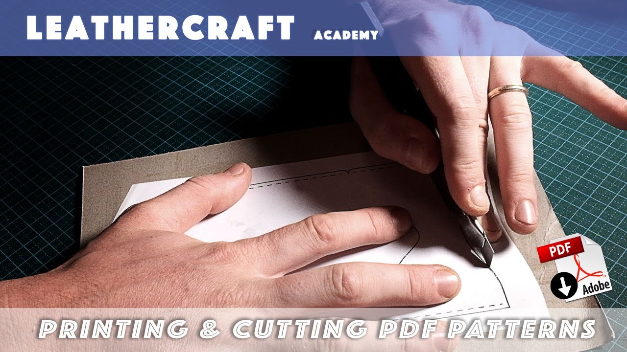 Print/Prepare & cut Pdf patterns/Leather craft tutorial