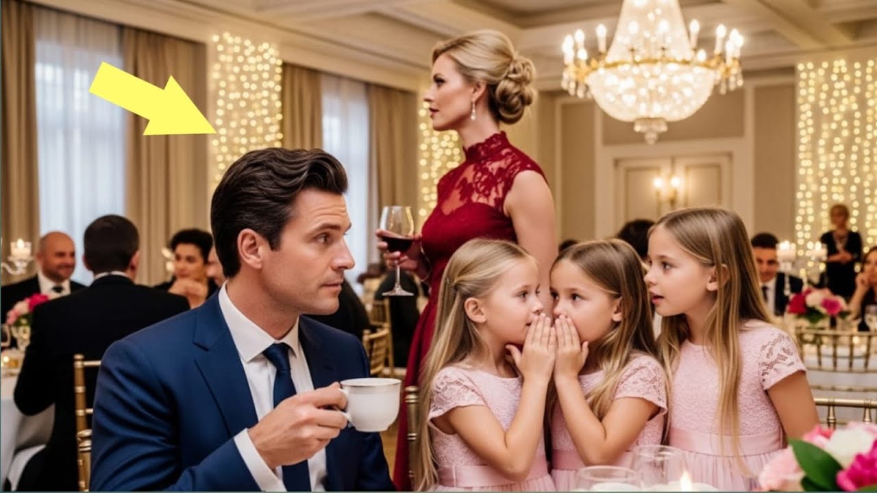 Single dad was having tea alone—until triplet girls whispered: 