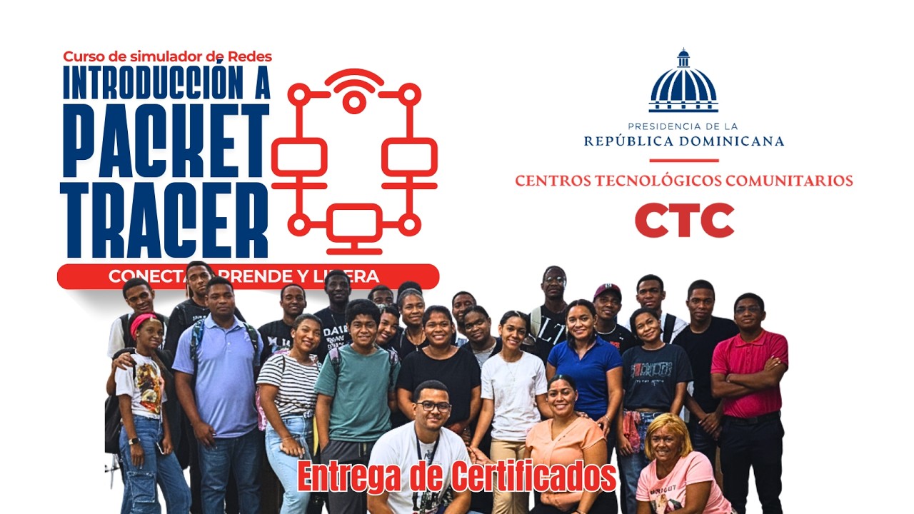 Entrega de Certificados Introducción Packet Tracer Cisco en el Centro Tecnológico Comunitario T3