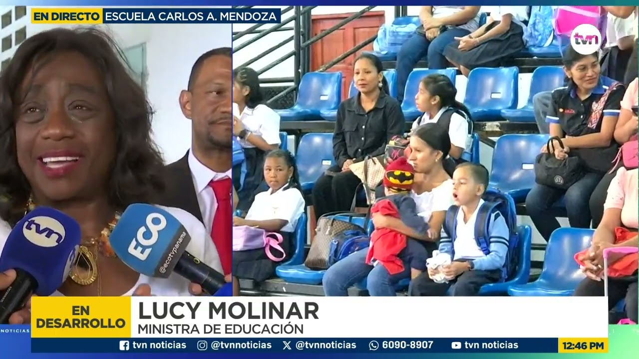 Ministra de Educación da un balance del primer día de clases
